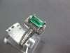 .91CT DIAMOND & AAA EMERALD 14K5 WHITE GOLD 3D EMERALD CUT HALO ENGAGEMENT RING