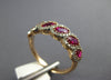 WIDE 1.77CT DIAMOND & AAA RUBY 14K ROSE GOLD OVAL INFINITY LEAF ANNIVERSARY RING