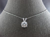 ESTATE 1.85CT MONZANITE 14K WHITE GOLD CLASSIC SOLITAIRE FLOATING PENDANT #27810