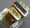 1.02CT DIAMOND & AAA SAPPHIRE 14KT YELLOW GOLD ROUND & BAGUETTE BOW SHAPE RING