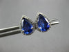 ESTATE 1.77CT ROUND DIAMOND & AAA TANZANITE 14KT WHITE GOLD HALO STUD EARRINGS