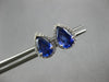 ESTATE 1.77CT ROUND DIAMOND & AAA TANZANITE 14KT WHITE GOLD HALO STUD EARRINGS
