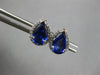 ESTATE 1.77CT ROUND DIAMOND & AAA TANZANITE 14KT WHITE GOLD HALO STUD EARRINGS
