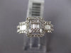 .91CT DIAMOND 14KT WHITE GOLD ROUND & BAGUETTE CLUSTER SQUARE ANNIVERSARY RING
