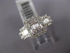 .91CT DIAMOND 14KT WHITE GOLD ROUND & BAGUETTE CLUSTER SQUARE ANNIVERSARY RING