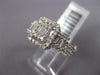 .91CT DIAMOND 14KT WHITE GOLD ROUND & BAGUETTE CLUSTER SQUARE ANNIVERSARY RING