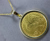 LARGE 22&14KT YELLOW GOLD 3D 1910 LIBERTE EGALITE FRATERNITE COIN PENDANT #27817