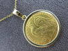 LARGE 22&14KT YELLOW GOLD 3D 1910 LIBERTE EGALITE FRATERNITE COIN PENDANT #27817