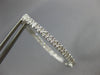 ESTATE 1.18CT DIAMOND 18KT WHITE GOLD 3D INSIDE OUT OVAL HOOP HANGING EARRINGS