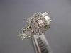 .91CT DIAMOND 14KT WHITE GOLD ROUND & BAGUETTE CLUSTER SQUARE ANNIVERSARY RING