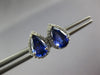 ESTATE 1.77CT ROUND DIAMOND & AAA TANZANITE 14KT WHITE GOLD HALO STUD EARRINGS
