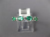 1.2CT DIAMOND & AAA EMERALD 14K WHITE GOLD OVAL & ROUND 7 STONE ANNIVERSARY RING