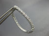 ESTATE 1.18CT DIAMOND 18KT WHITE GOLD 3D INSIDE OUT OVAL HOOP HANGING EARRINGS