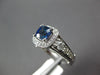 1.83CT DIAMOND & AAA SAPPHIRE 14K WHITE GOLD 3D CUSHION FILIGREE ENGAGEMENT RING