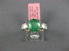 2.79CT DIAMOND & AAA EMERALD 18KT 2 TONE GOLD OVAL & ROUND CROWN ENGAGEMENT RING