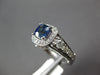 1.83CT DIAMOND & AAA SAPPHIRE 14K WHITE GOLD 3D CUSHION FILIGREE ENGAGEMENT RING