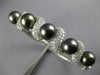 ESTATE LARGE 1.51CT DIAMOND & AAA TAHITIAN PEARL 14KT WHITE GOLD BANGLE BRACELET