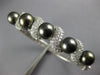 ESTATE LARGE 1.51CT DIAMOND & AAA TAHITIAN PEARL 14KT WHITE GOLD BANGLE BRACELET