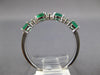 1.2CT DIAMOND & AAA EMERALD 14K WHITE GOLD OVAL & ROUND 7 STONE ANNIVERSARY RING