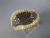 ESTATE WIDE 1.43CT WHITE & ORANGE DIAMOND 18K ROSE GOLD MULTI ROW SWIRL FUN RING