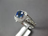 1.83CT DIAMOND & AAA SAPPHIRE 14K WHITE GOLD 3D CUSHION FILIGREE ENGAGEMENT RING