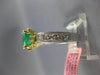 2.79CT DIAMOND & AAA EMERALD 18KT 2 TONE GOLD OVAL & ROUND CROWN ENGAGEMENT RING