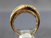 ESTATE WIDE 1.43CT WHITE & ORANGE DIAMOND 18K ROSE GOLD MULTI ROW SWIRL FUN RING