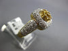 1.16CT DIAMOND & AAA YELLOW SAPPHIRE 14KT YELLOW GOLD CLUSTER FLOWER SQUARE RING
