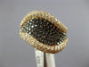 ESTATE WIDE 1.43CT WHITE & ORANGE DIAMOND 18K ROSE GOLD MULTI ROW SWIRL FUN RING