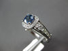 1.83CT DIAMOND & AAA SAPPHIRE 14K WHITE GOLD 3D CUSHION FILIGREE ENGAGEMENT RING