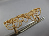 ESTATE EXTRA LARGE 2.58CT DIAMOND 18K ROSE GOLD 3D MULTI FLOWER FULL FINGER RING