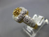 1.16CT DIAMOND & AAA YELLOW SAPPHIRE 14KT YELLOW GOLD CLUSTER FLOWER SQUARE RING