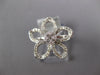 ESTATE .40CT DIAMOND 14KT WHITE GOLD 3D CLASSIC ROUND FLOWER LOVE RING