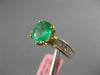 2.79CT DIAMOND & AAA EMERALD 18KT 2 TONE GOLD OVAL & ROUND CROWN ENGAGEMENT RING