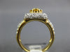 1.16CT DIAMOND & AAA YELLOW SAPPHIRE 14KT YELLOW GOLD CLUSTER FLOWER SQUARE RING