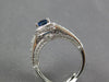 1.83CT DIAMOND & AAA SAPPHIRE 14K WHITE GOLD 3D CUSHION FILIGREE ENGAGEMENT RING