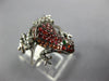LARGE .86CT DIAMOND & AAA ORANGE SAPPHIRE & TSAVORITE 18KT WHITE GOLD FROG RING