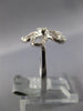 ESTATE .40CT DIAMOND 14KT WHITE GOLD 3D CLASSIC ROUND FLOWER LOVE RING