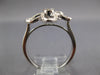 ESTATE .40CT DIAMOND 14KT WHITE GOLD 3D CLASSIC ROUND FLOWER LOVE RING