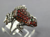 LARGE .86CT DIAMOND & AAA ORANGE SAPPHIRE & TSAVORITE 18KT WHITE GOLD FROG RING