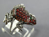 LARGE .86CT DIAMOND & AAA ORANGE SAPPHIRE & TSAVORITE 18KT WHITE GOLD FROG RING