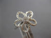 ESTATE .40CT DIAMOND 14KT WHITE GOLD 3D CLASSIC ROUND FLOWER LOVE RING