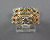 ESTATE WIDE 1CT DIAMOND 14KT ROSE GOLD ROUND MARQUISE SHAPE ANNIVERSARY RING SET
