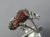 LARGE .86CT DIAMOND & AAA ORANGE SAPPHIRE & TSAVORITE 18KT WHITE GOLD FROG RING