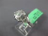 1.28CT DIAMOND 18KT WHITE GOLD MOON CUT & BAGUETTE 3 STONE LOOK ENGAGEMENT RING
