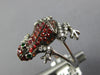 LARGE .86CT DIAMOND & AAA ORANGE SAPPHIRE & TSAVORITE 18KT WHITE GOLD FROG RING