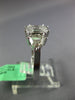1.28CT DIAMOND 18KT WHITE GOLD MOON CUT & BAGUETTE 3 STONE LOOK ENGAGEMENT RING
