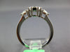 1.28CT DIAMOND 18KT WHITE GOLD MOON CUT & BAGUETTE 3 STONE LOOK ENGAGEMENT RING