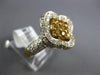 LARGE 1.24CT DIAMOND & AAA YELLOW SAPPHIRE 14KT YELLOW GOLD 3D FLOWER FUN RING