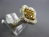 LARGE 1.24CT DIAMOND & AAA YELLOW SAPPHIRE 14KT YELLOW GOLD 3D FLOWER FUN RING